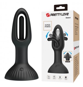 Pretty Love - Hubert Twisting Anal Plug (Chargeable - Black)